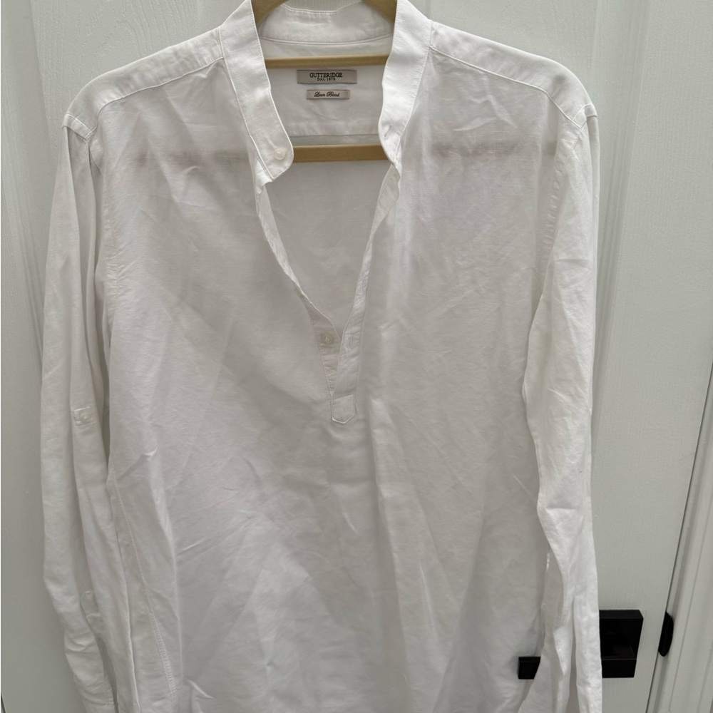 White Casual Button Down Shirt with Timeless Design